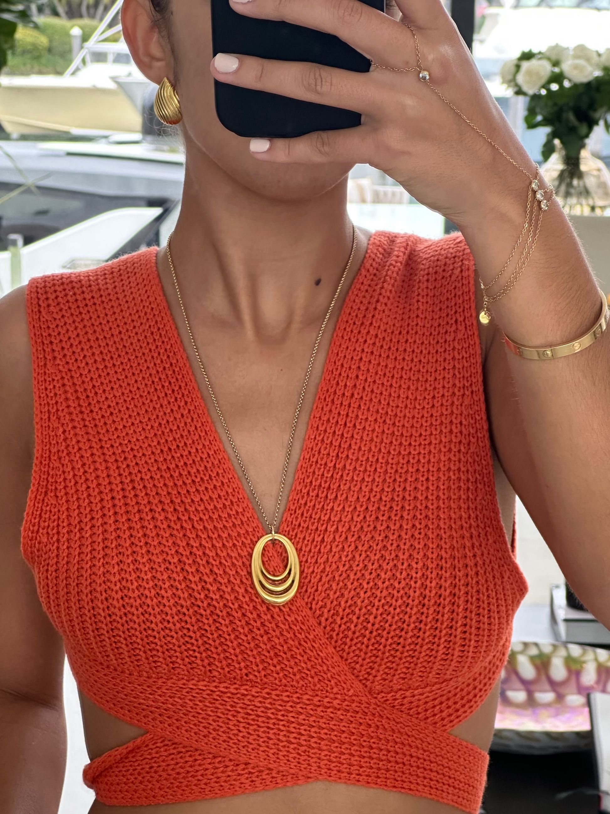 Triple golden necklace