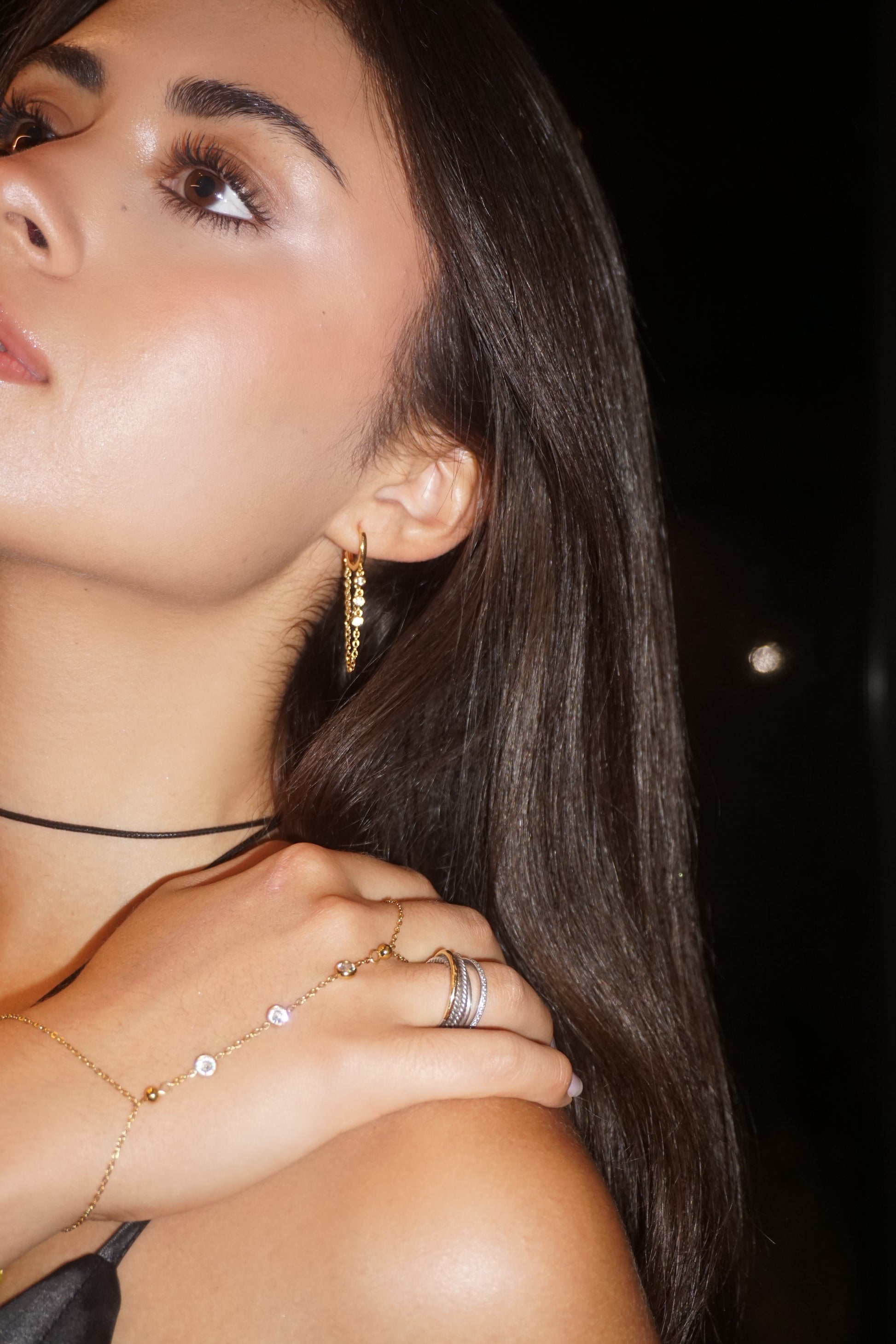 Shimmer Hoop Earrings