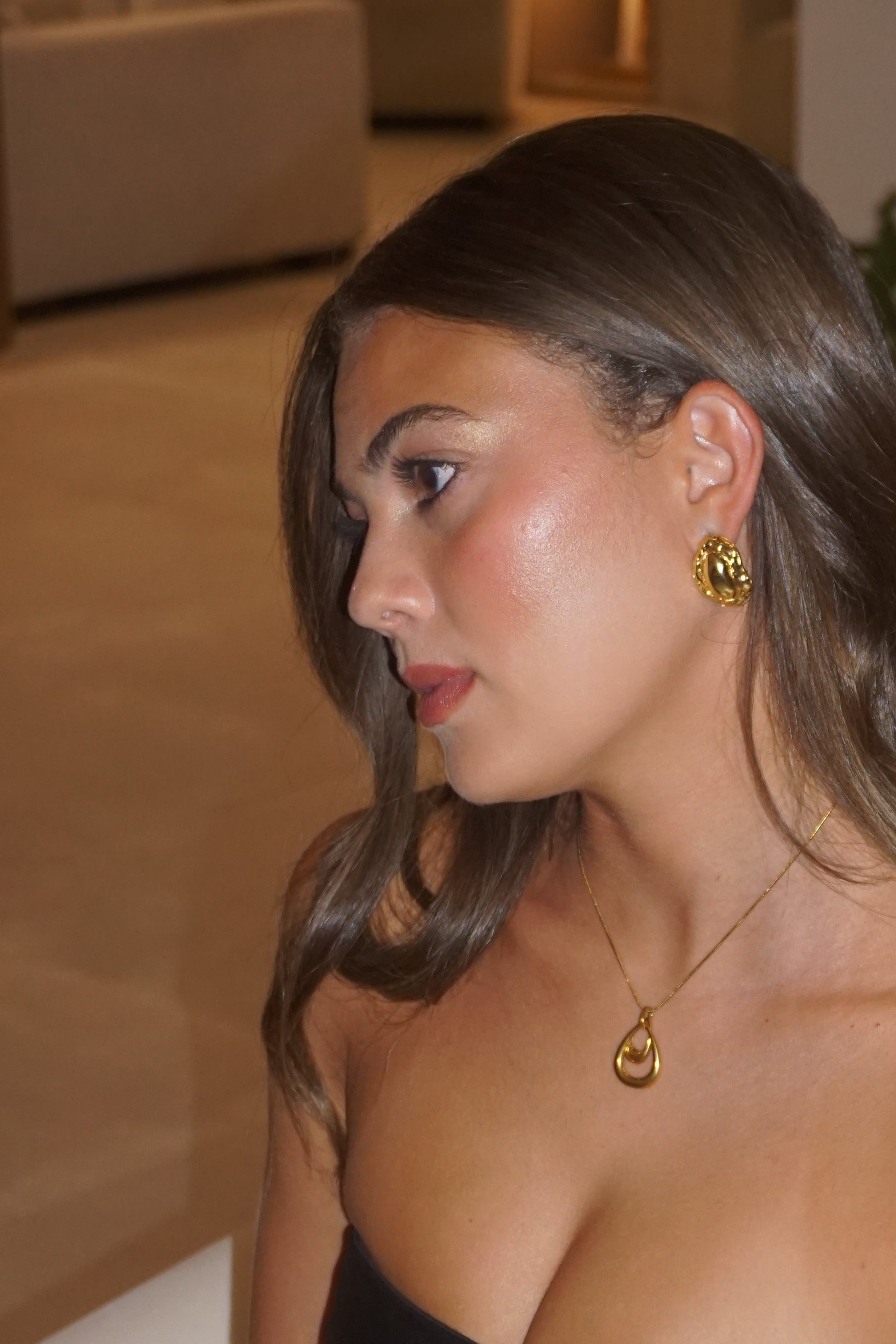 Golden Spark Chunky Earrings