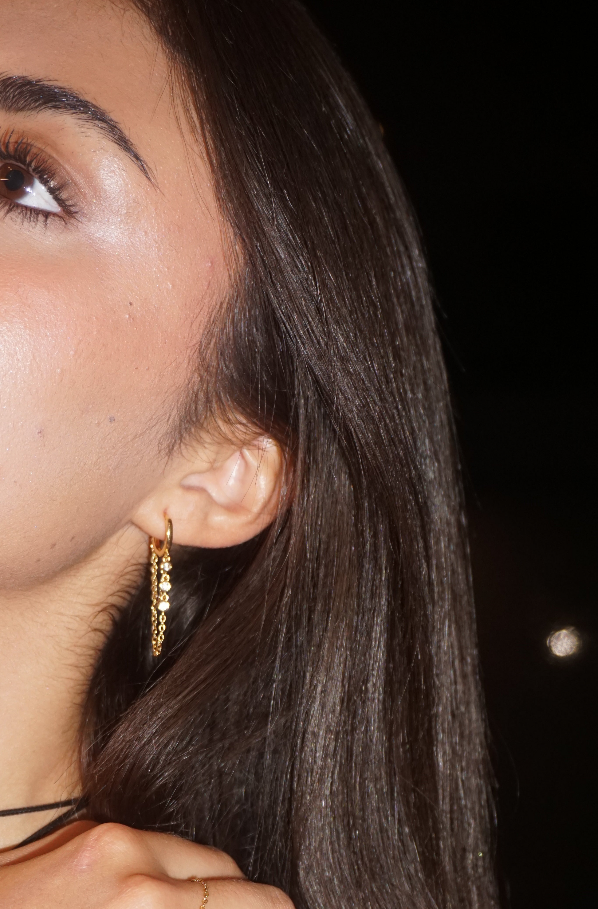 Shimmer Hoop Earrings