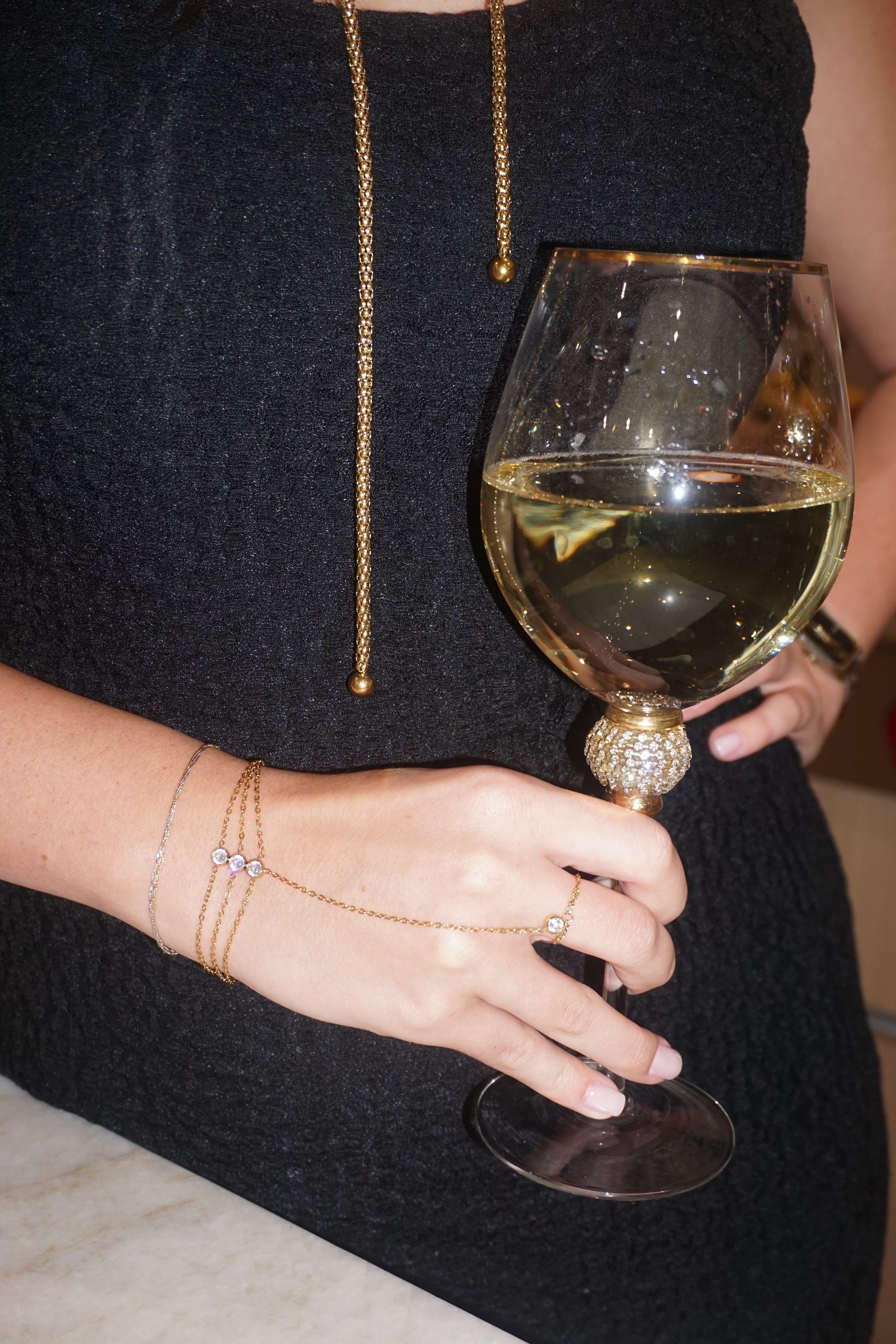 Triple Gem Hand Chain
