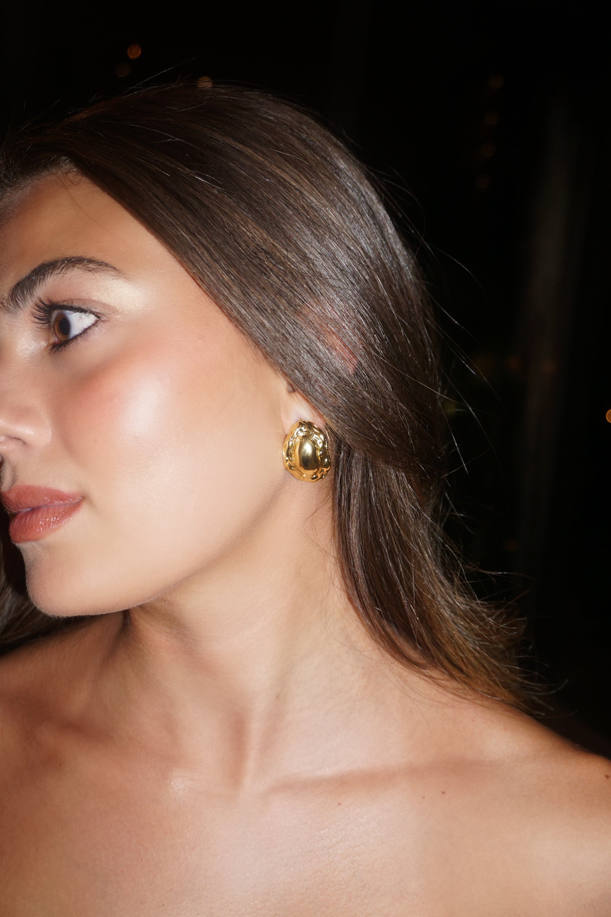 Golden Spark Chunky Earrings