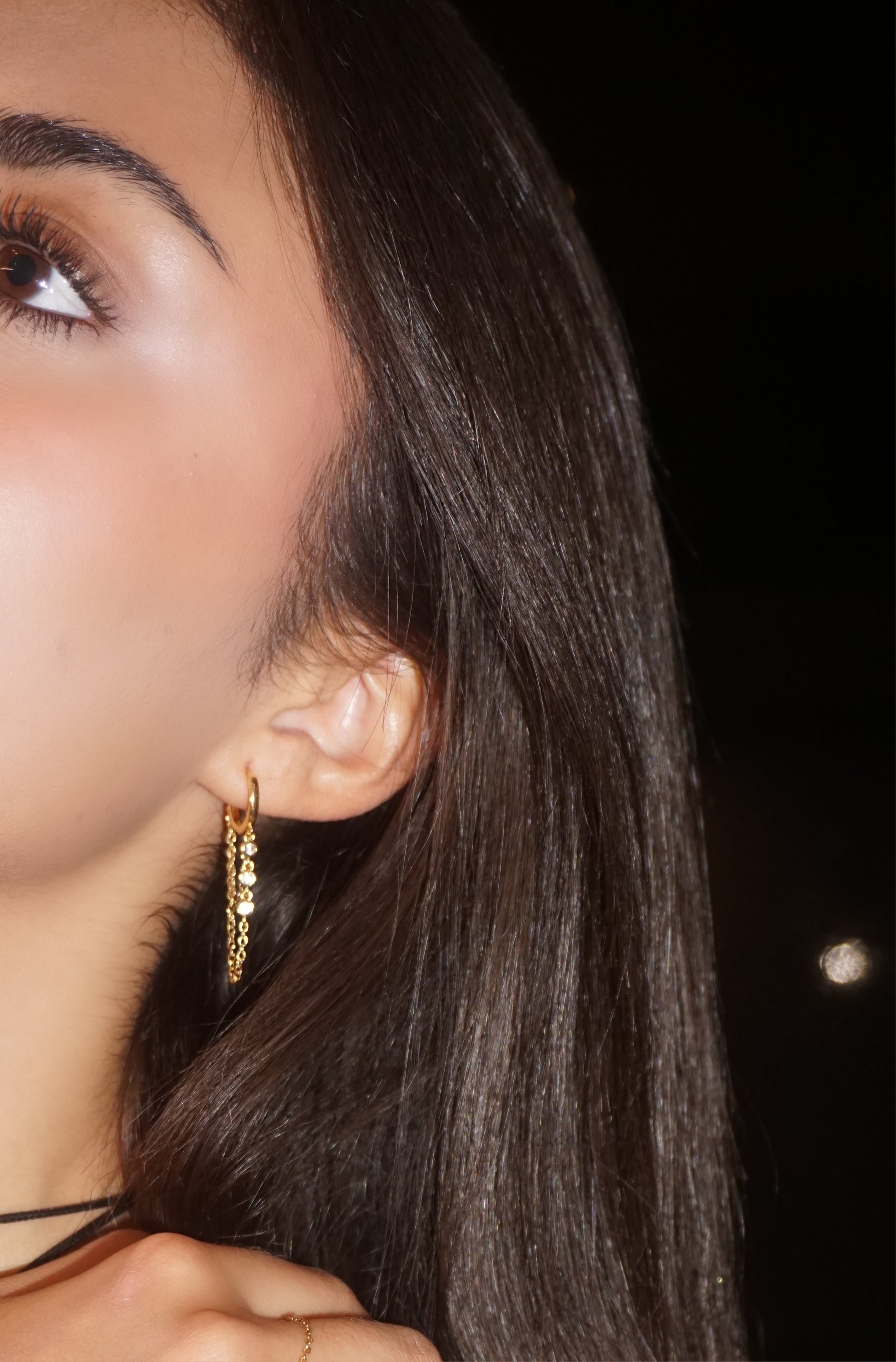 Shimmer Hoop Earrings